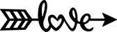 Wall Art 'Love Arrow' by Cutting Edge Design Belgium - Tags: Liefde Romantiek Love Pijl Speerpunt  Arrow Cupido Hartje Verliefd Partner Cadeau Gift Liefdespijl Koppel Vriend Vriend