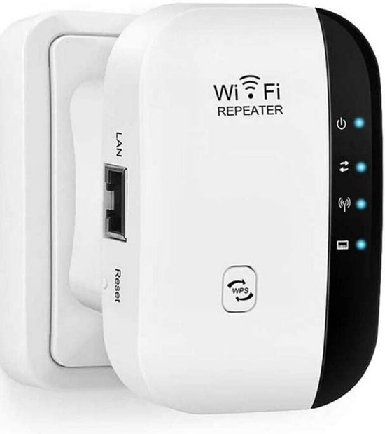 Ecommdro WF30 - Wifi Versterker - 300 Mbps - Draadloos - Stopcontact - Internetkabel inbegrepen