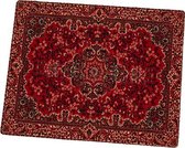 Muismat tapijt - perzisch - muismatten - 18 x 22 cm - mouse pad - mousepad - rood - zwart