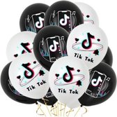 TikTok Ballonnen Set - 12 Stuks - Feest Decoratie - Thema Feest