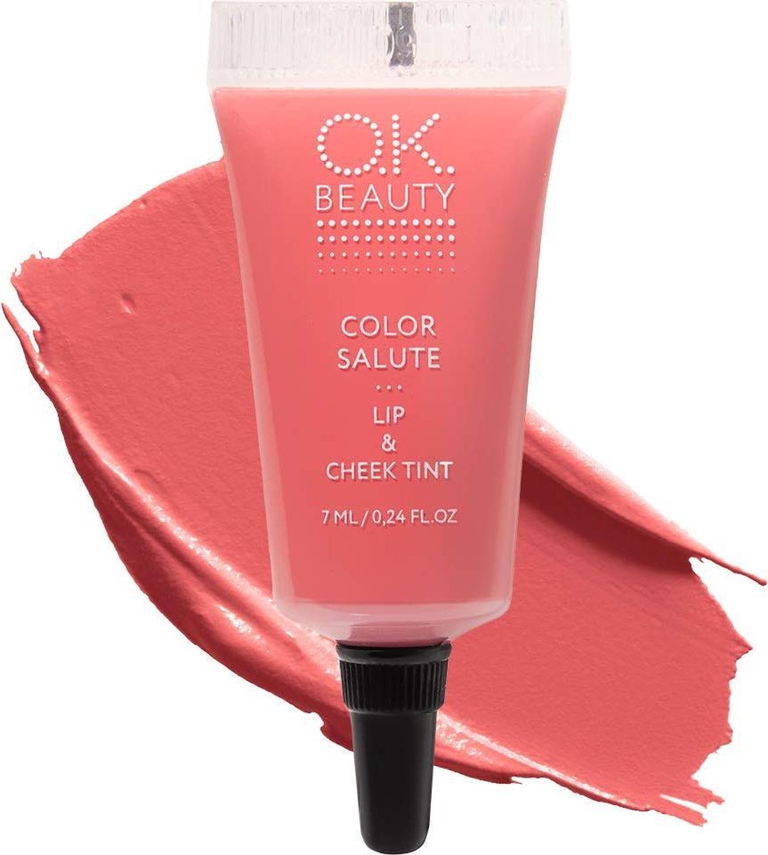 OK Beauty Color Salute Lip n Cheek Tint – Long Lasting Velvet Finish Lip Care & Blush in 6 trendy colors (Marrakech)