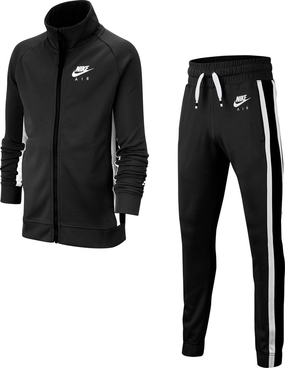 Nike - Nike Air Trainingspak - Zwart/Wit - Kids - Maat M | bol.com