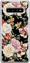Samsung S10 hoesje siliconen - Bloemen flowerpower | Samsung Galaxy S10 case | multi | TPU backcover transparant