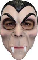 Partychimp Count Dracula Gezichts Masker Halloween Masker voor bij Halloween Kostuum Volwassenen - Latex - One-size