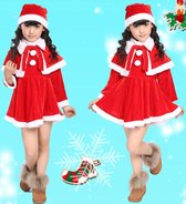 DearDeer® puur katoenen kruippakje/boxpakje met Rendier Kerstman 3D print met 18-24 maand + KerstMutsje - Christmas Jumpsuit  - Kerst Kruippakje - Maat 86-92 (labelmaat 100) - Kers
