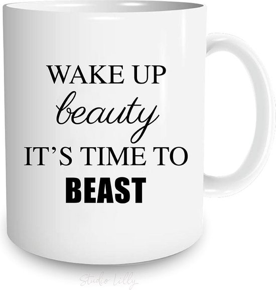 Wake Up Beauty It's Time to Beast Mug