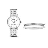 CO88 Collection Gift Set 8CO SET032 Horloge Geschenkset - Horloge met Armband - Ø 36mm - Zilverkleurig