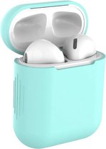 Studio Air® Airpods Hoesje Siliconen Case - Soepel Airpod Hoesje - Mint Groen - Voor Airpods 1 en 2