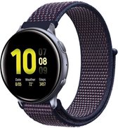 Nylon Smartwatch bandje - Geschikt voor  Samsung Galaxy Watch Active nylon band - paars-blauw - Horlogeband / Polsband / Armband