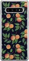 Samsung S10 hoesje siliconen - Fruit / Sinaasappel | Samsung Galaxy S10 case | multi | TPU backcover transparant