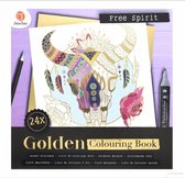 Mandala Golden Kleurboek | High Quality |- Free Spirit-|Paars Gold