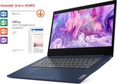 Lenovo ideapad 3 - 14 inch - Ryzen 5 - 256GB SSD - 8GB Werkgeheugen - Windows 10 Home - Incl. Office 2019 Home and Student t.w.v. €149! (verloopt niet, geen abonnement)