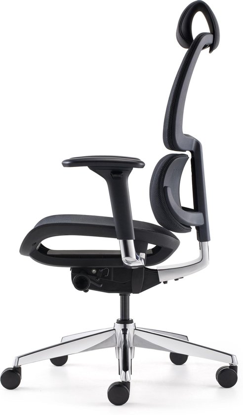 BenS 839DH-Synchro-3 Luxe ergonomische bureaustoel- GREENGUARD GOLD - met een Synchro mechaniek, een in hoogte verstelbare (rug) lende steun, “zwevende” zitting en hoofdsteun. Voldoet aan EN1335 en Arbo normen