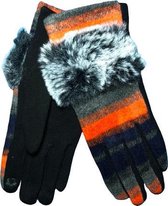 Winter handschoenen SO FOXY van BellaBelga - oranje-grijs