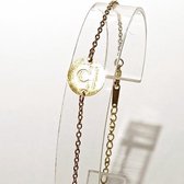 Armband sterrenbeeld rond - goud (Weegschaal)