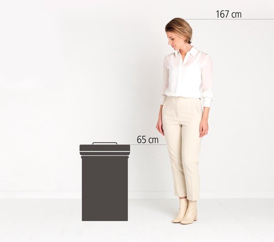 Brabantia Big Bin Prullenbak - 60 l - Matt Black