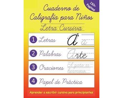 Cuaderno de Caligrafía para Niños - Escribir Letra Cursiva en Español