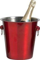 Rode champagne-emmer - ijsemmer - wijnkoeler - ø21xh21cm