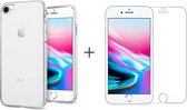 iphone se 2020/se 3 (2022) hoesje case siliconen transparant - hoesje iPhone se 2020/se 2022 - 1x iPhone se 2020/se 3 (2022) screenprotector screen protector