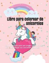 Libro para colorear de unicornios