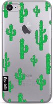 Casetastic Apple iPhone 7 / iPhone 8 / iPhone SE (2020) Hoesje - Softcover Hoesje met Design - American Cactus Green Print