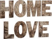 J-Line Letters Love/Home Hout Nat Assortiment Van 2