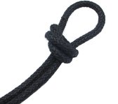 Strijkijzersnoer Jute Raw Zwart - 2-polig - ø 8mm