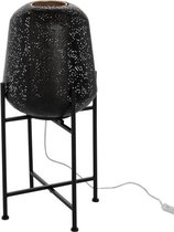 Etnic conic - Vloerlamp - small - conische huls - zwart metaal - op frame