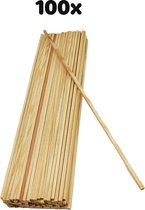 200 Bâtonnets Barbe à Papa En Bambou 300x5mm - Naturels, Polis, Contact Alimentaire - Pour Cuisine Et Bricolage