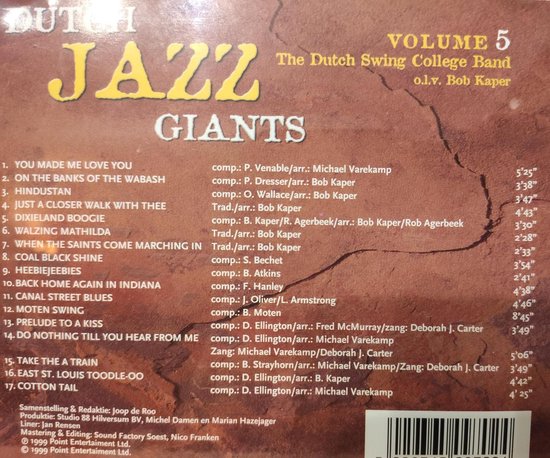 JAZZ GIANTS DUTCH SWING COLLEGE BAND