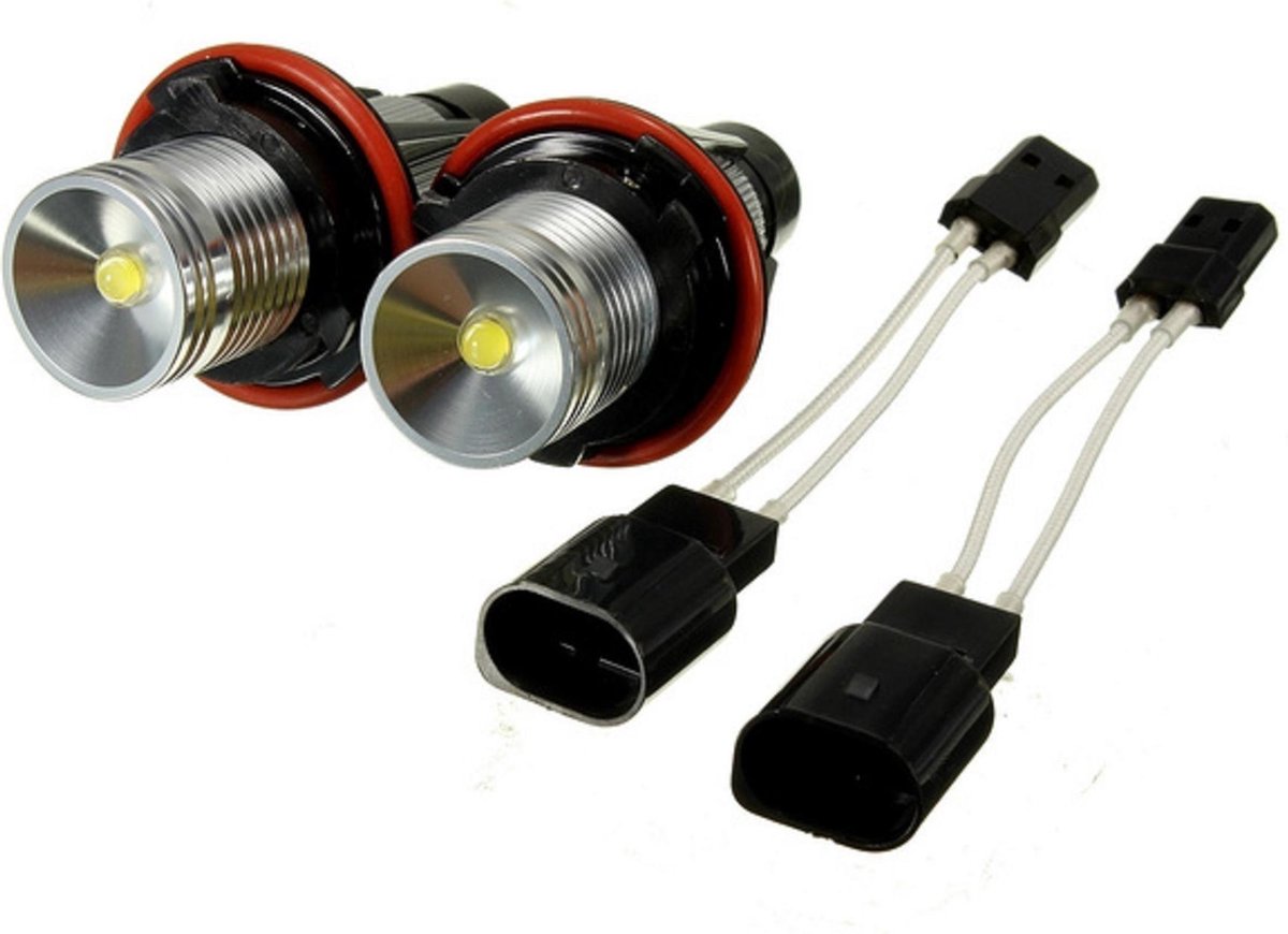 LED Bulb set (2 bulbs) voor originele BMW angel eyes (auto moet origineel xenon hebben) geschikt voor E87-E39-E60-E61-E63-E64-E66-E83-E53