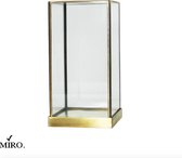 MIRO Kaarsenhouder Waxinelichthouder Huis Decoratie Koper Glas Maat L Handgemaakt