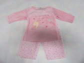 Wiplala - Pyjama - Velour - Rose - Fee -  12 maand  , 80