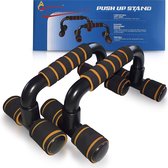 Aesthetify Push Up Bars - Opdruksteunen - Push Up Grips - Anti slip - Ergonomische grepen - Thuis Fitness - Compact - Oranje