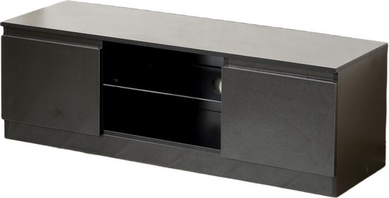 Buffet meuble TV - Meuble TV - largeur 120 cm - noir