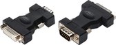 PremiumCord DVI-adapter DVI24 5F - VGA 15M, vernikkeld