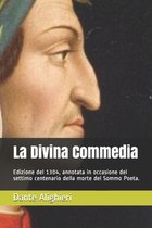 Boekomslag van La Divina Commedia van Dante Alighieri, met een portret van de auteur.