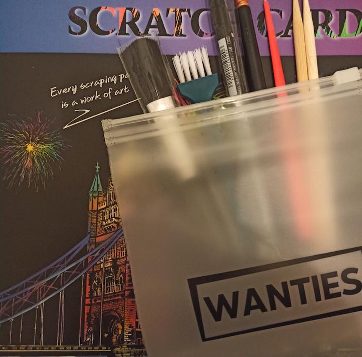 Scratch Art 4x A4 Deluxe Set incl. Tools | Meerdere Varianten | Kinderen & Volwassenen | Magic Kras Tekeningen Kraskaarten Krasfolie Kraskaart | Knutselen Tekenen | Painting Schilderen op Nummer Diamond Painting | Knutselpakket Tekenpakket Handwerken — afbeelding 6
