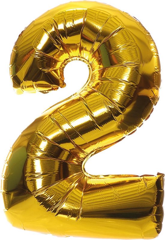 SET VAN 5 folieballon goud cijfer | STEL ZELF SAMEN van 0 tot 9 | lucht en Helium | 80cm hoog | Feest | party | versiering | ballon | folie