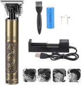 Wireless Electric Hair Trimmer - Cutter Professional Haar & baard Trimmer - Small, Gold - Dragon