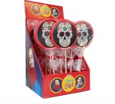 Ronde Lolly Skull Groen 100gr - 17 Stuks