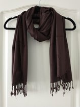 Dames sjaal pashmina Marianne donkerbruin