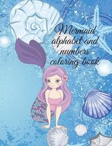 Mermaid alphabet and numbers coloring book