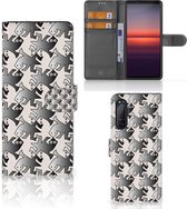 Wallet Book Case Sony Xperia 5II Smartphone Hoesje Salamander Grey