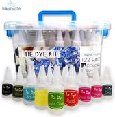 Tie Dye Kit XL - 18 Kleuren - Tie Dye Ontwerpstudio - Tie Dye Verf Set - Tie Dye Set - Tie Die - Tye Dye - Batik Verf Pakket - Knutselset