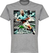 Sergio Aguero Comic T-Shirt - Grijs - XL