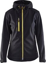 Blaklader 4919 Dames Softshell Werkjas Zwart/Geel