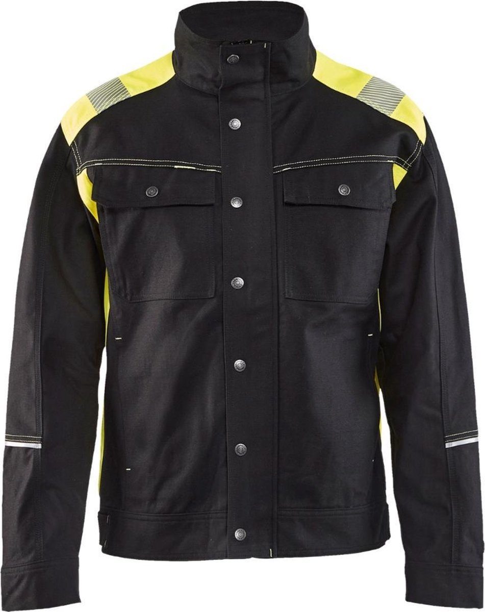 Blåkläder 4095-1370 Jack Ongevoerd Visible Zwart/Geel maat XS