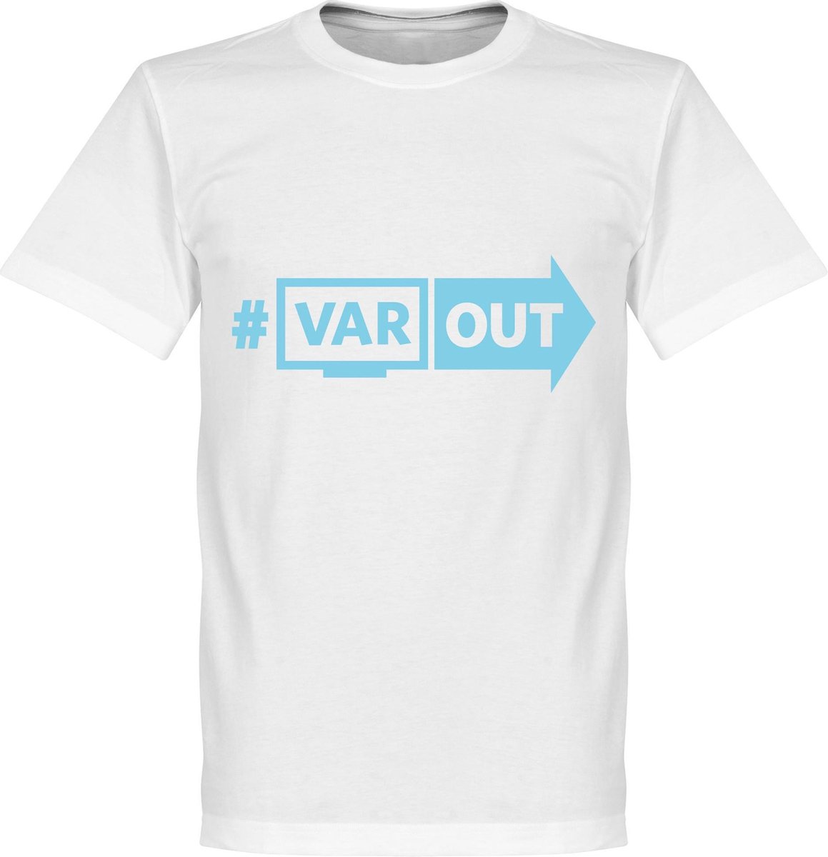 VARout T-Shirt - Wit/ Lichtlblauw - XXL