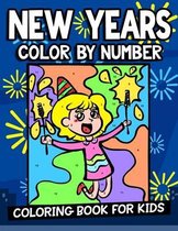 New Years Color By Number Coloring Book for Kids